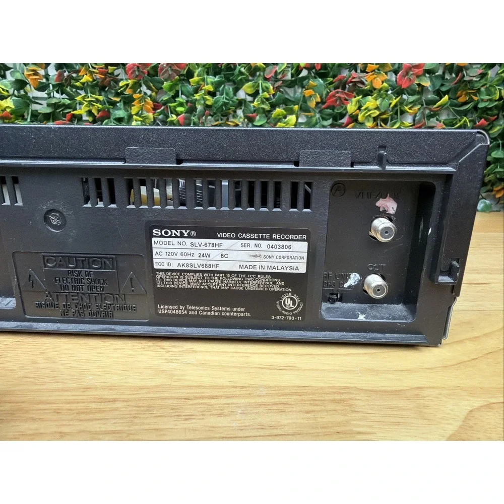 Sony SLV-678HF 4 Head Hi-Fi VHS VCR Player Recorder‎ Vintage TESTED NO REMOTE